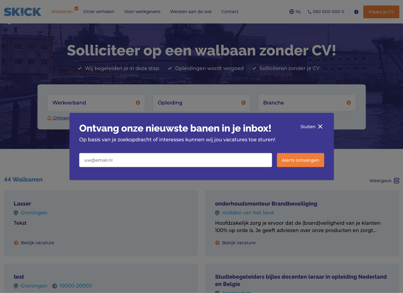 Uitzendbureau Website van Flexsoftware