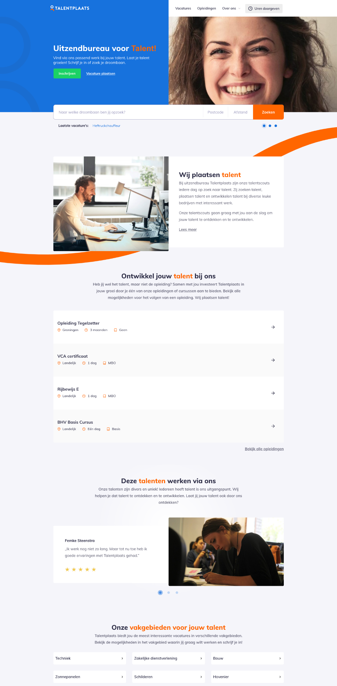 Uitzendbureau Website Talentplaats