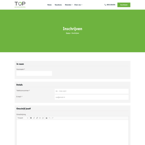 Uitzendbureau Website Topwerkt