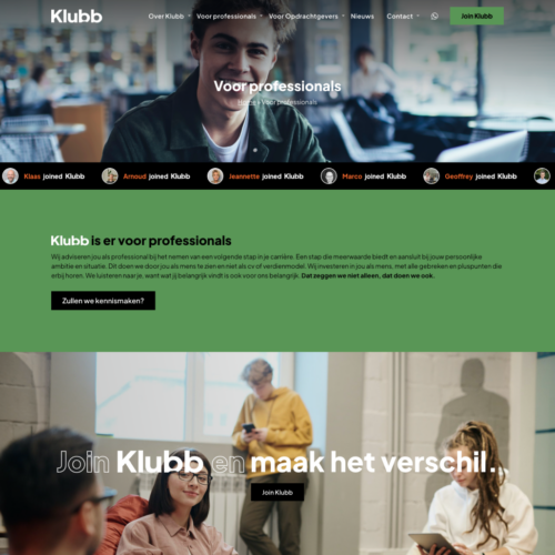 Uitzendbureau Website Join Klubb
