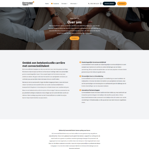 Uitzendbureau Website voor Connected2talent