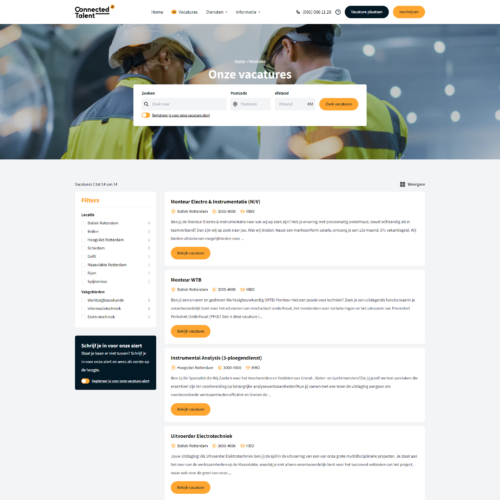 Uitzendbureau Website voor Connected2talent