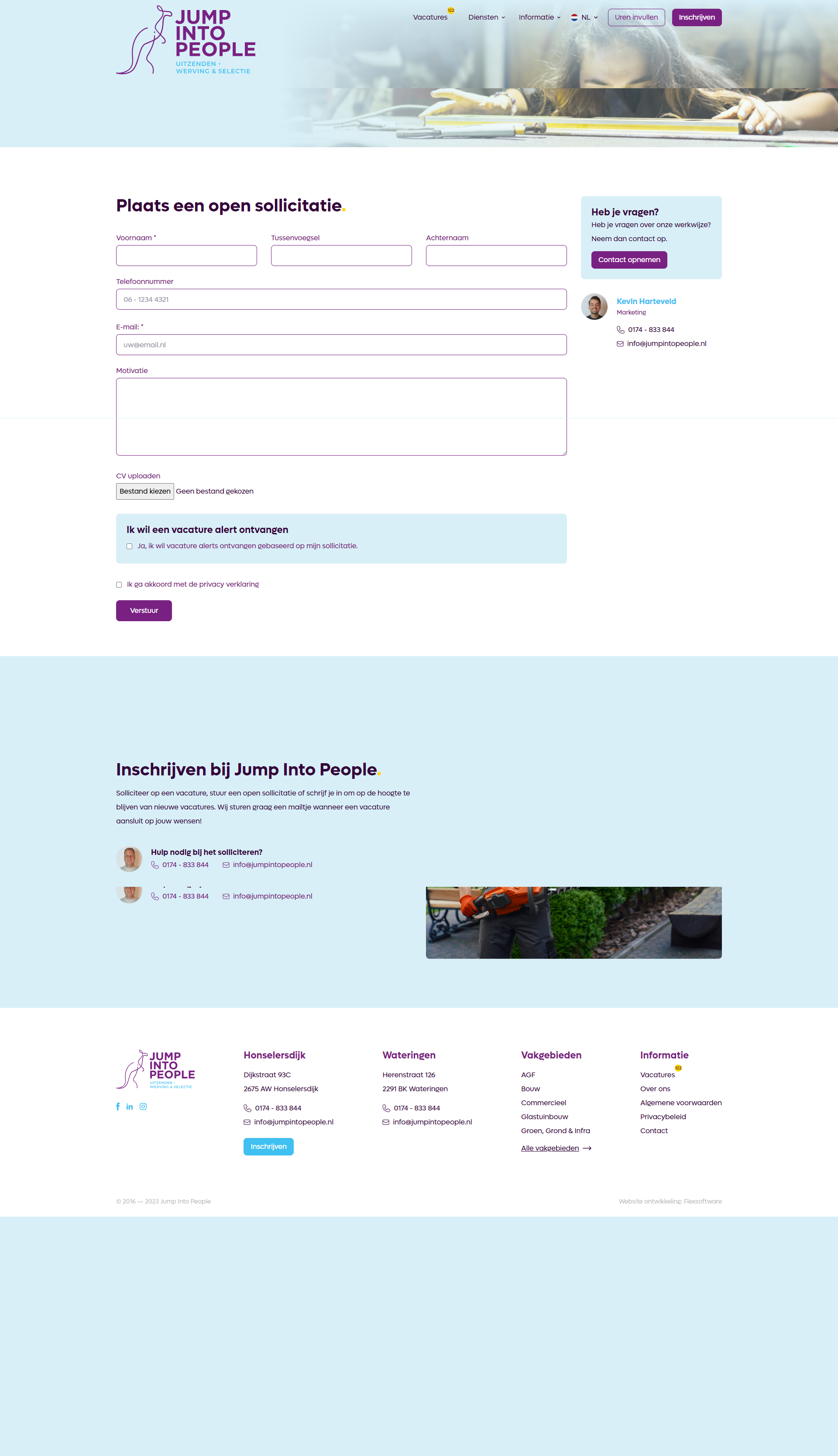 Uitzendbureau Website Jump Into People