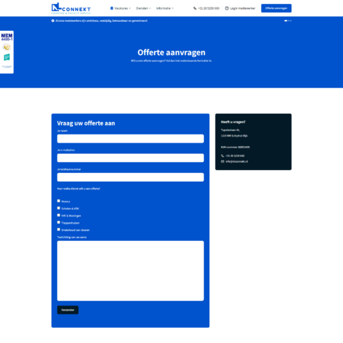Uitzendbureau Website NL Connekt