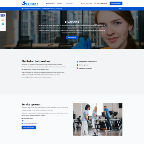 Uitzendbureau Website NL Connekt