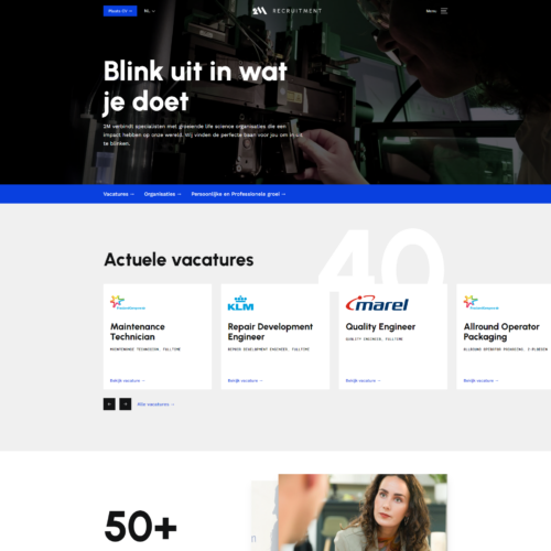 Uitzendbureau Website voor 2M Recruitment