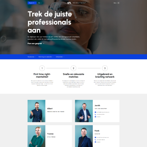 Uitzendbureau Website voor 2M Recruitment