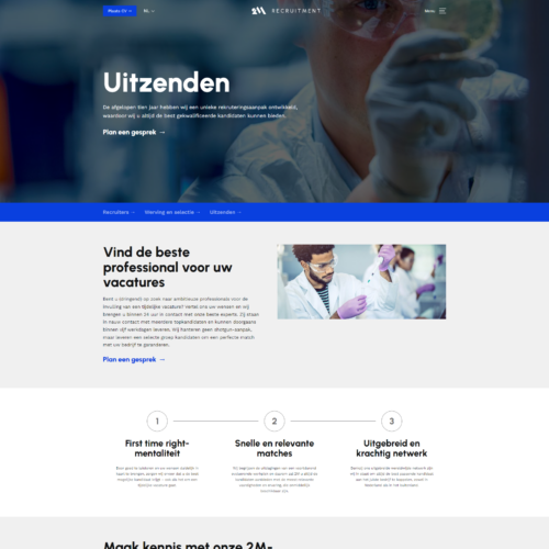 Uitzendbureau Website voor 2M Recruitment