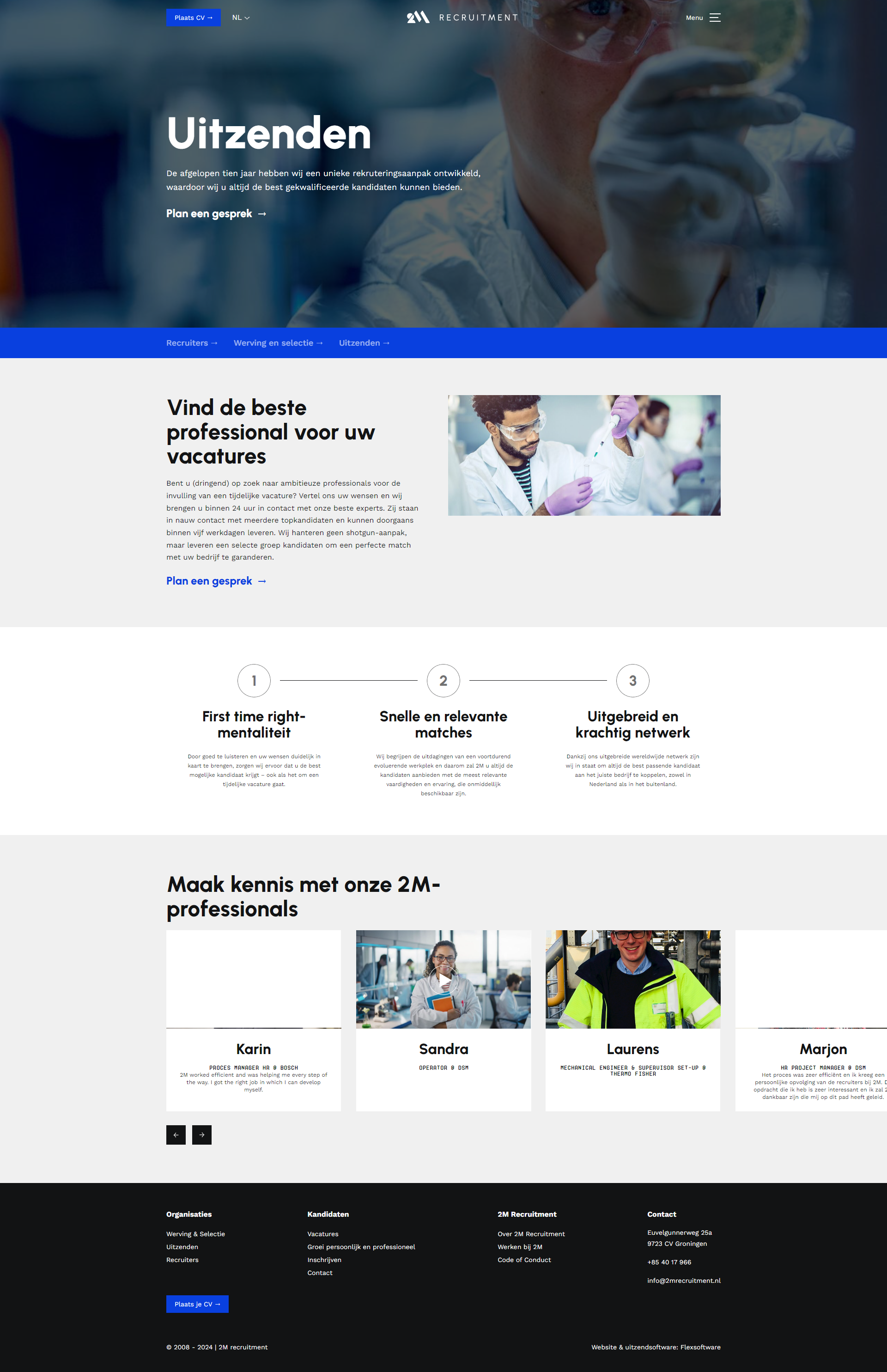 Uitzendbureau Website voor 2M Recruitment