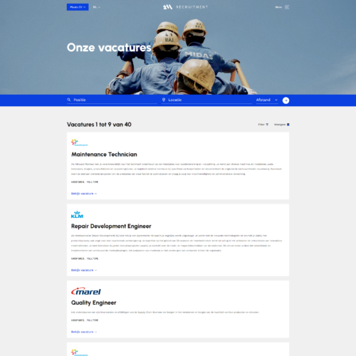 Uitzendbureau Website voor 2M Recruitment