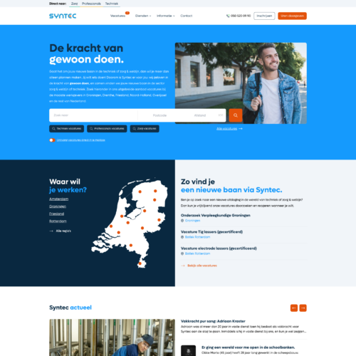 Uitzendbureau Website voor Syntec