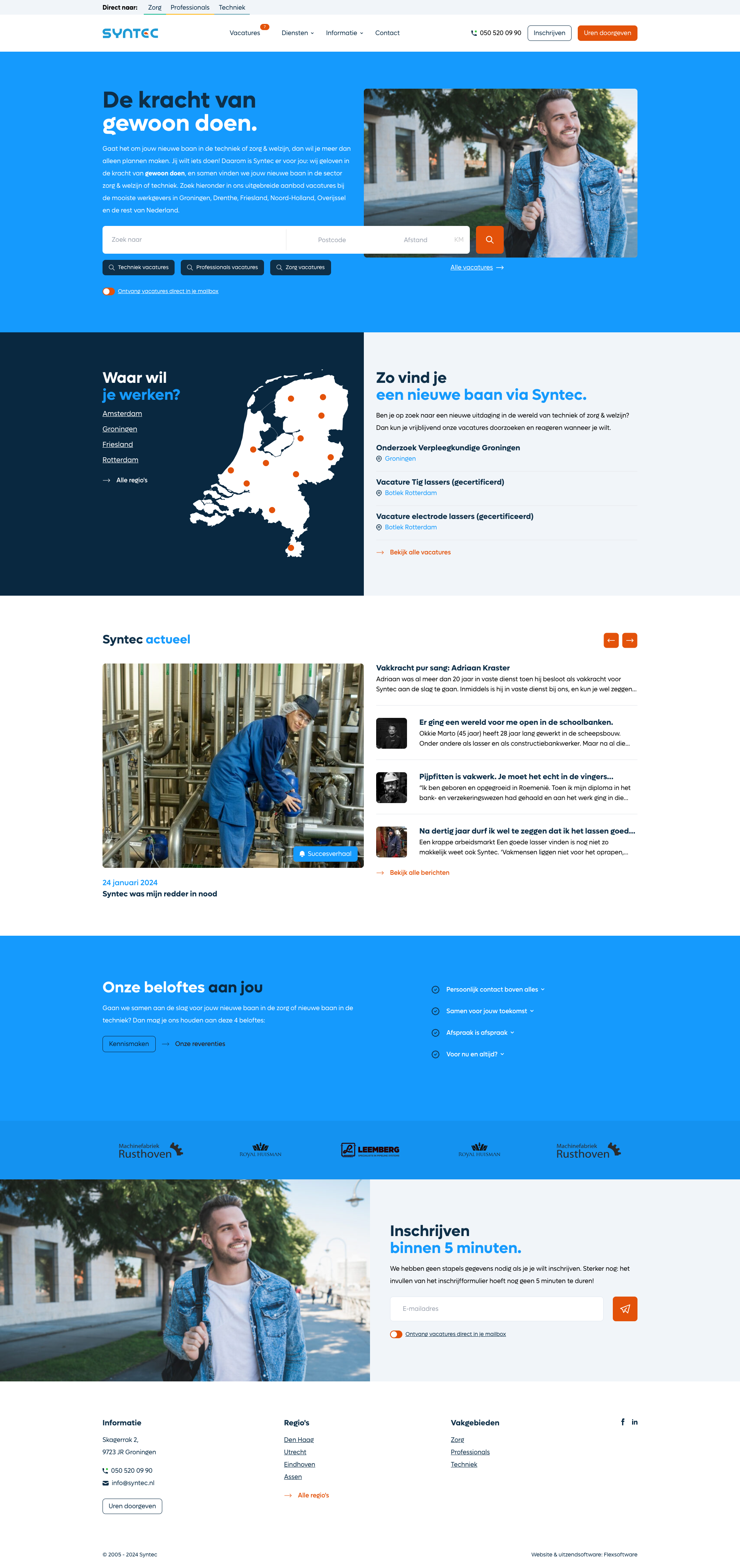 Uitzendbureau Website voor Syntec