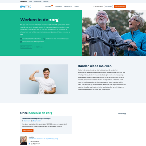 Uitzendbureau Website voor Syntec
