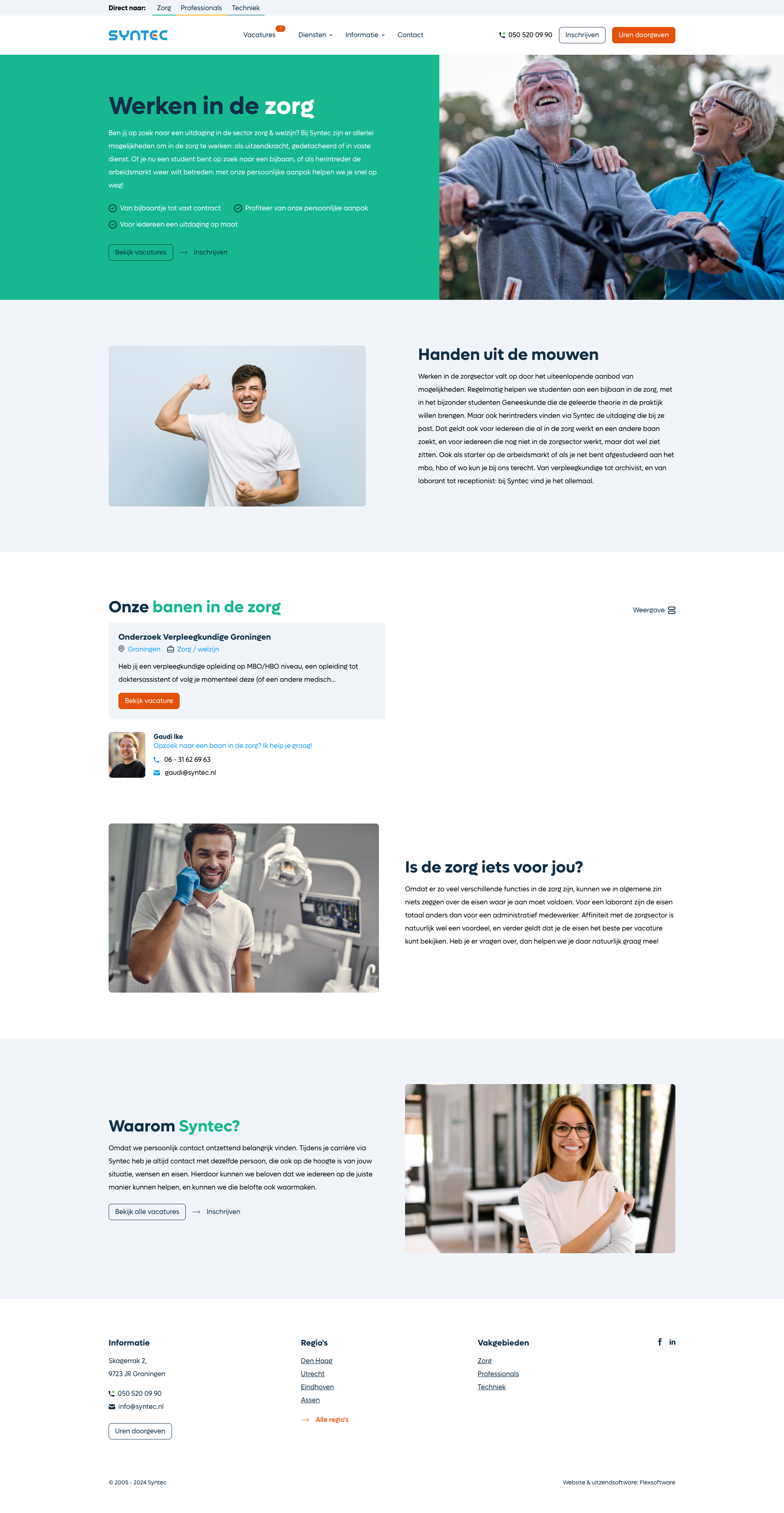 Uitzendbureau Website voor Syntec