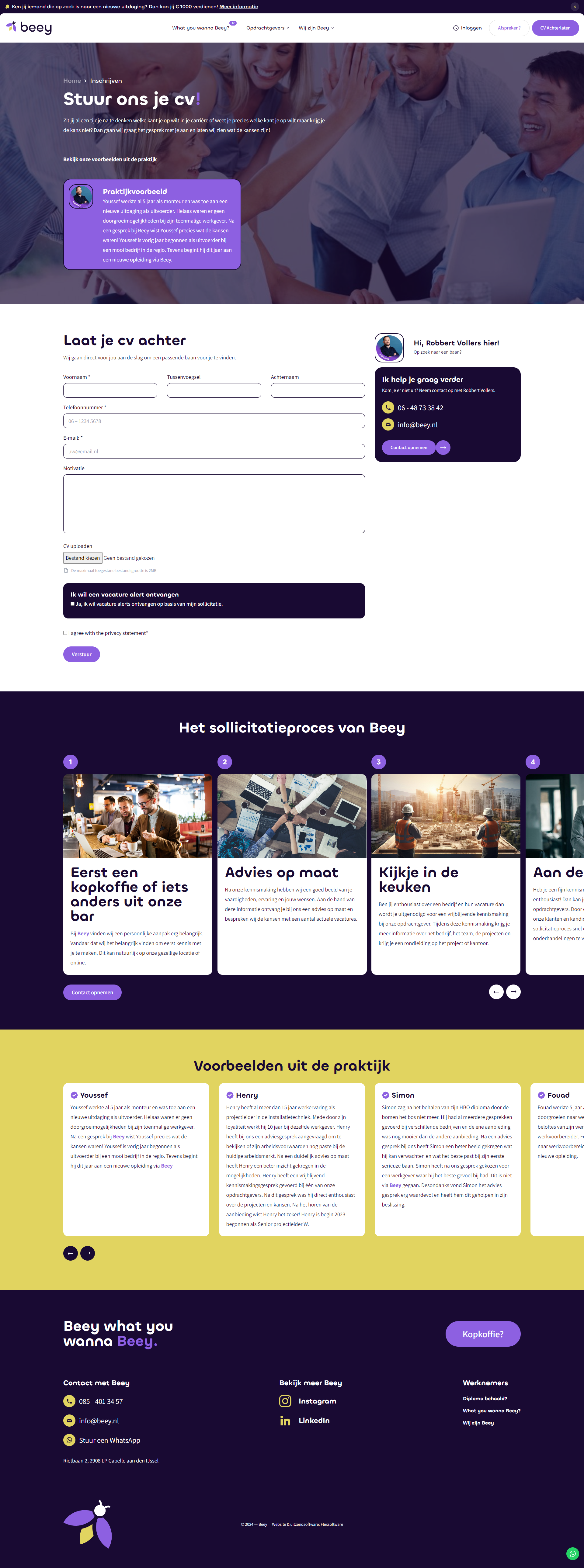 Uitzendbureau website voor Beey