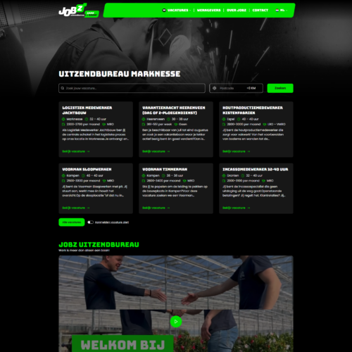 Jobz homepage