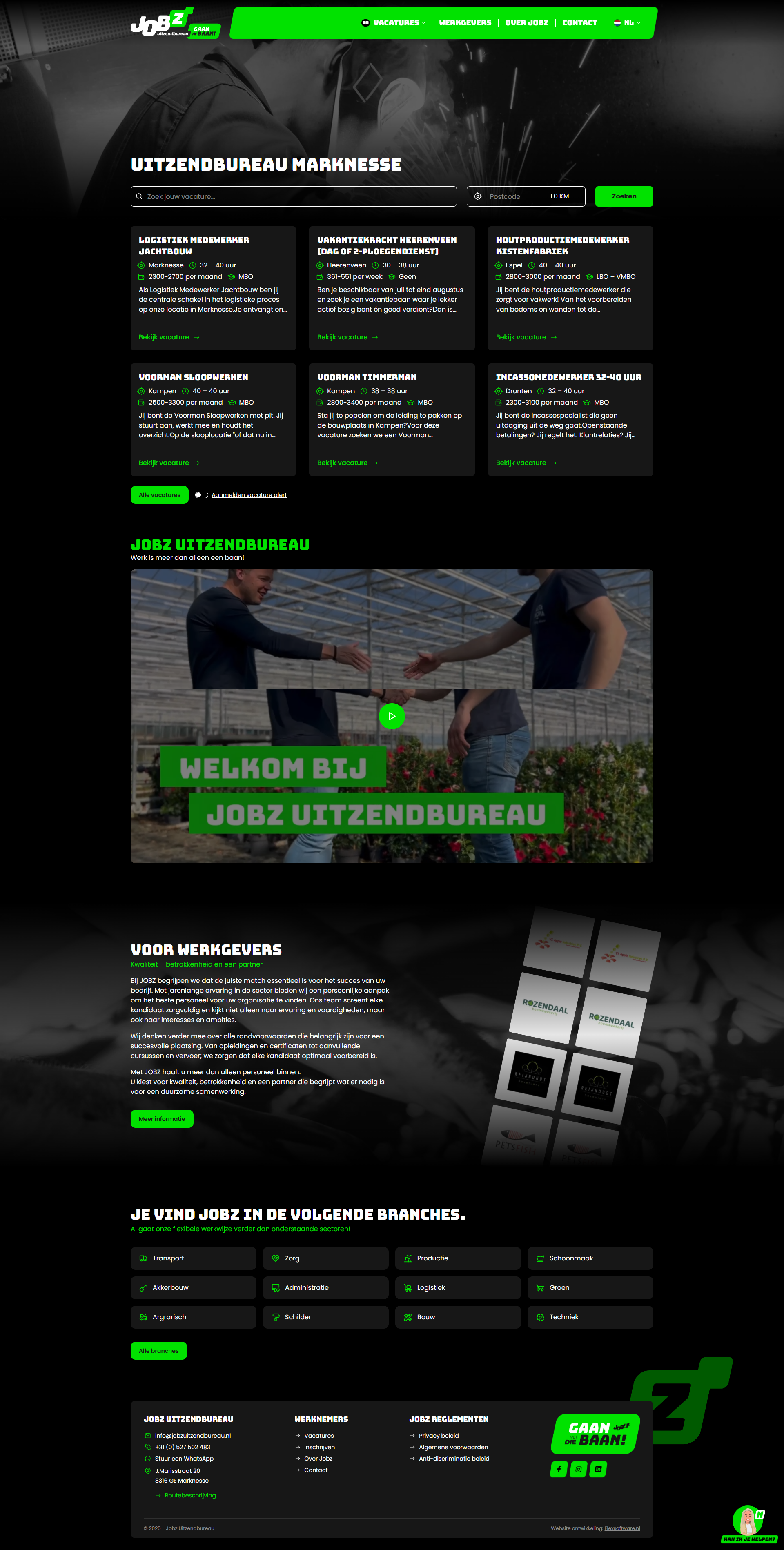 Jobz homepage