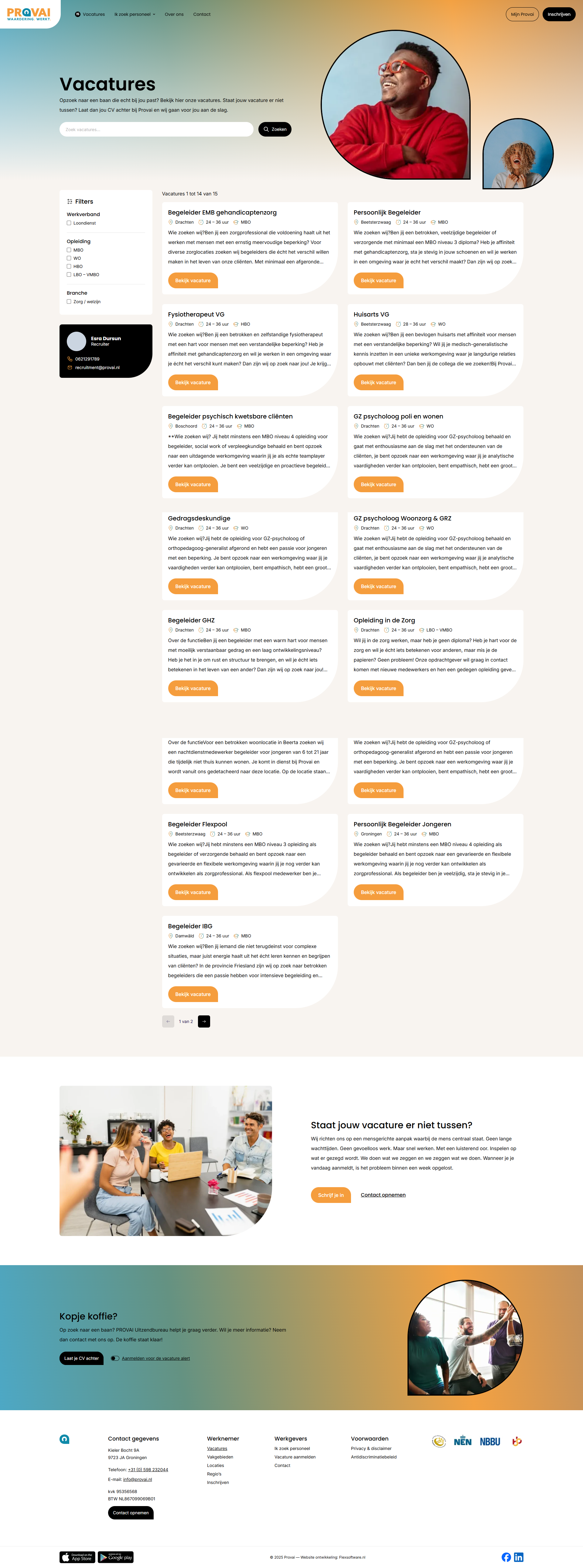 Provai vacatures
