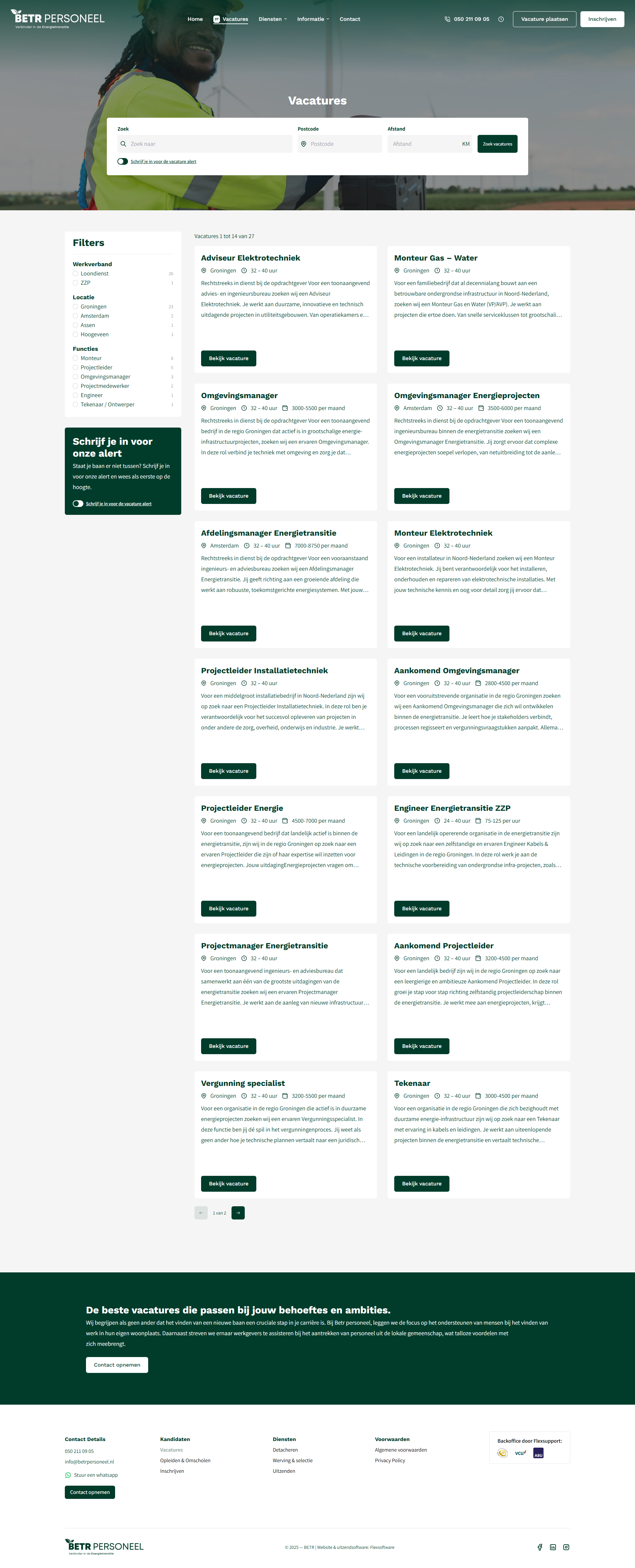 Vacatures BETR Personeel