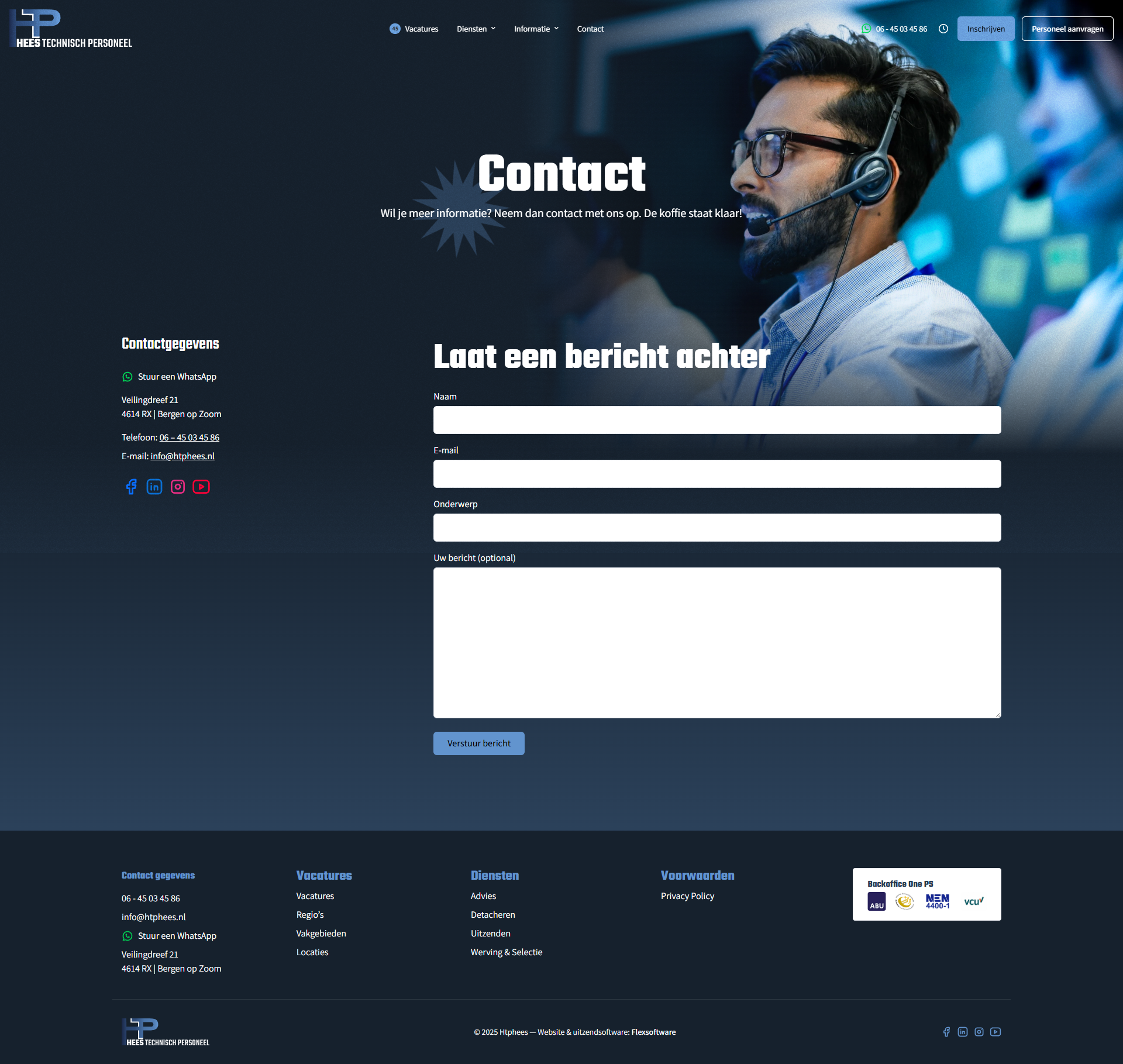 Contact Hees Technisch personeel