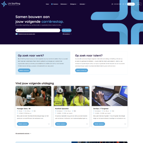 LN Staffing homepage